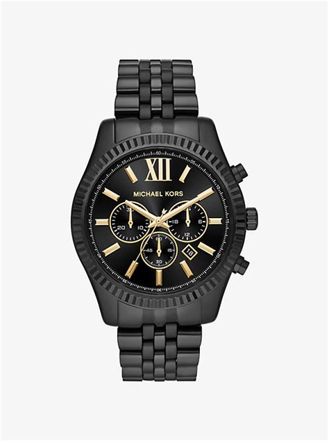 michael kors oversized lexington black tone|Amazon.com: Michael Kors Men's Lexington Analog.